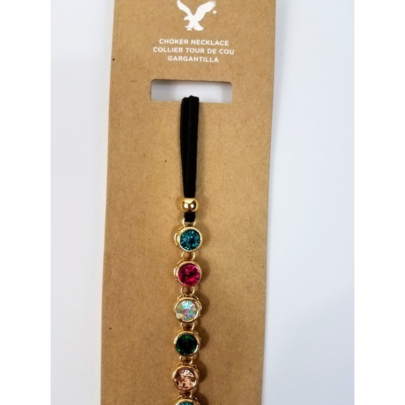 American Eagle Multi Colored Stone Choker Necklace - Picture 3 of 6